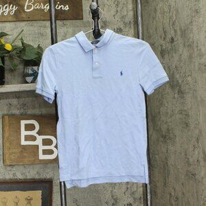 Polo Ralph Lauren Boys Vintage Y2K Preppy Polo Shirt Light Blue M